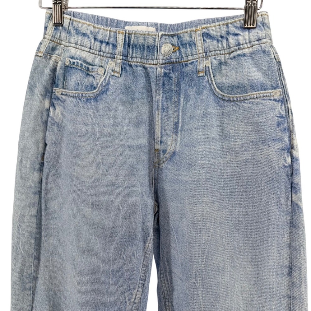Rag & Bone Miramar Streetwear Jogger Pants Light Wash Denim Print Cotton Terry S - Picture 3 of 9